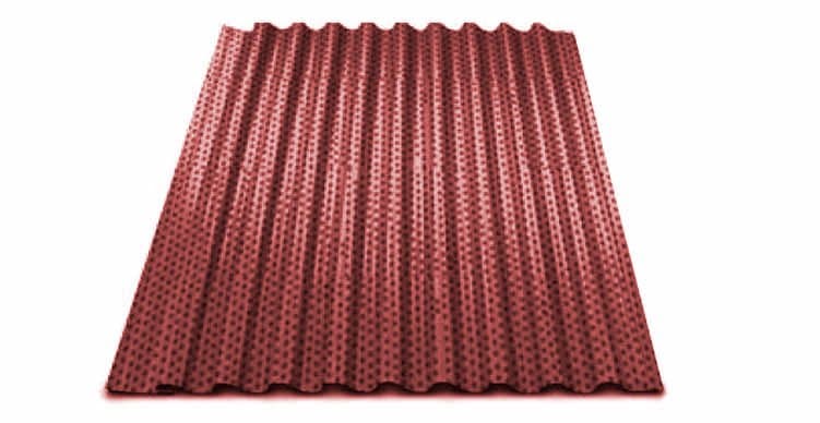 Panel microondulado perforado